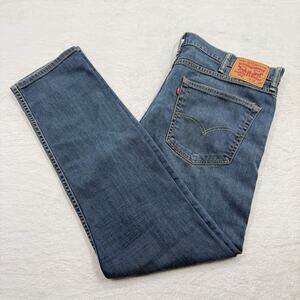 Levi Strauss Signature Mens Dark Wash Boot Cut Denim Jeans Size 38x32
